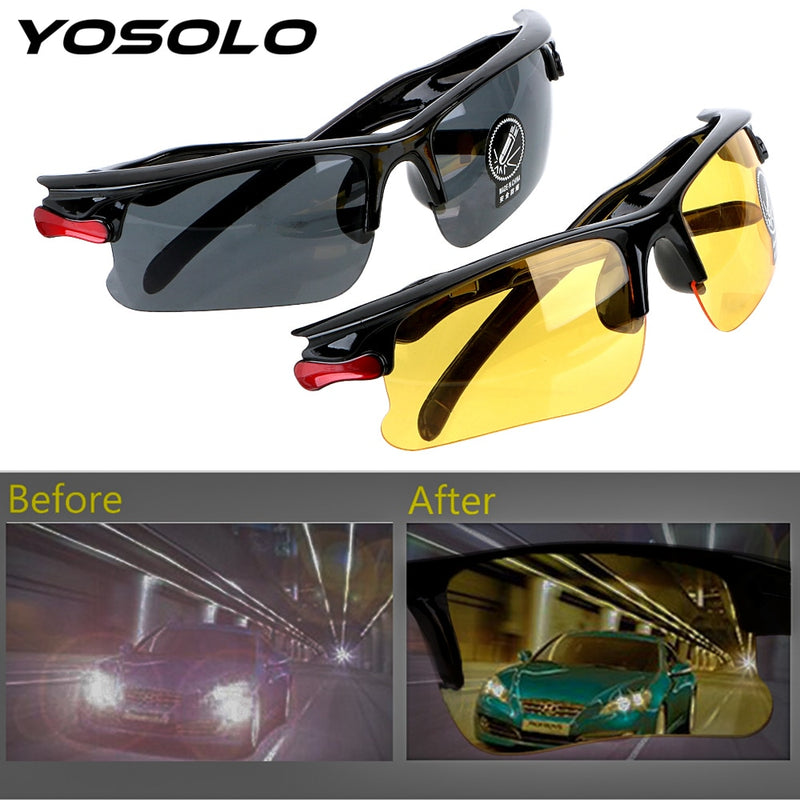 Car Night-Vision Glasses Driver Goggles Anti Glare Protective Gears Sunglasses Night Vision Driving Glasses Accessories