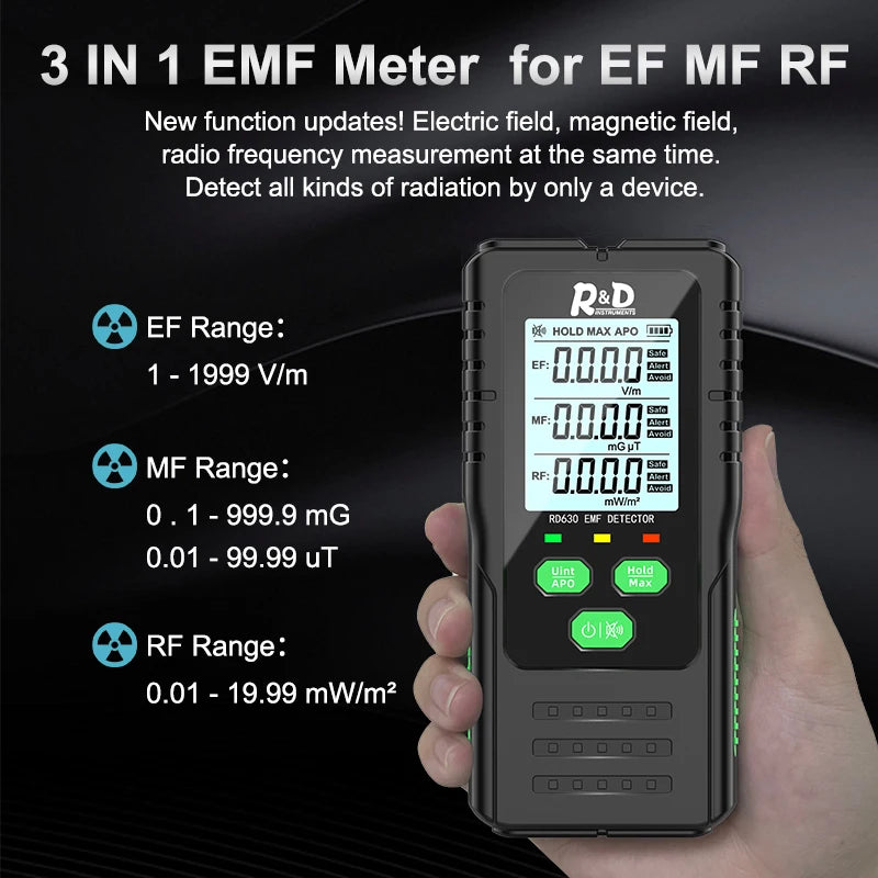 Electromagnetic Field Radiation Detector Tester EMF Meter