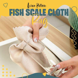 2Pcs/Set Wave Pattern Fish Scale Cloth Rag