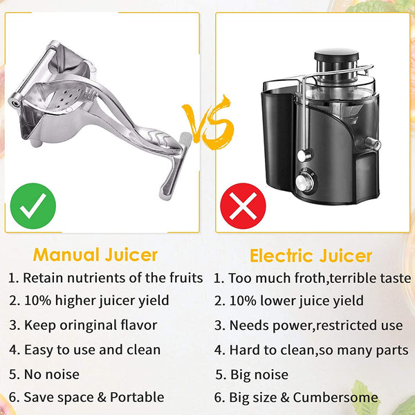 Stainless Steel Fruit and Juice Squeezer Manual Orange Juicer