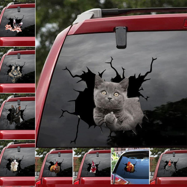 Waterproof 3D Cat and Dog Stickers