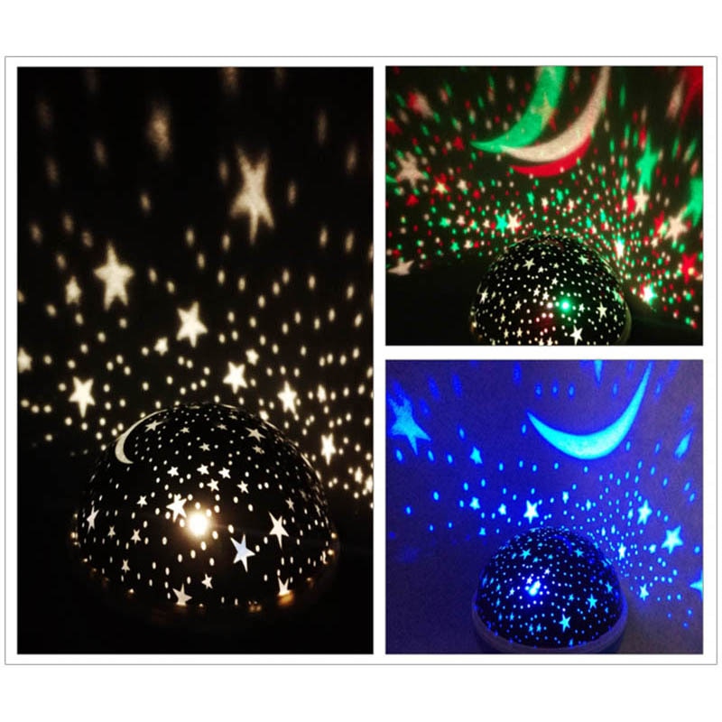 LED Rotating Star Projector Lighting Moon Starry Sky