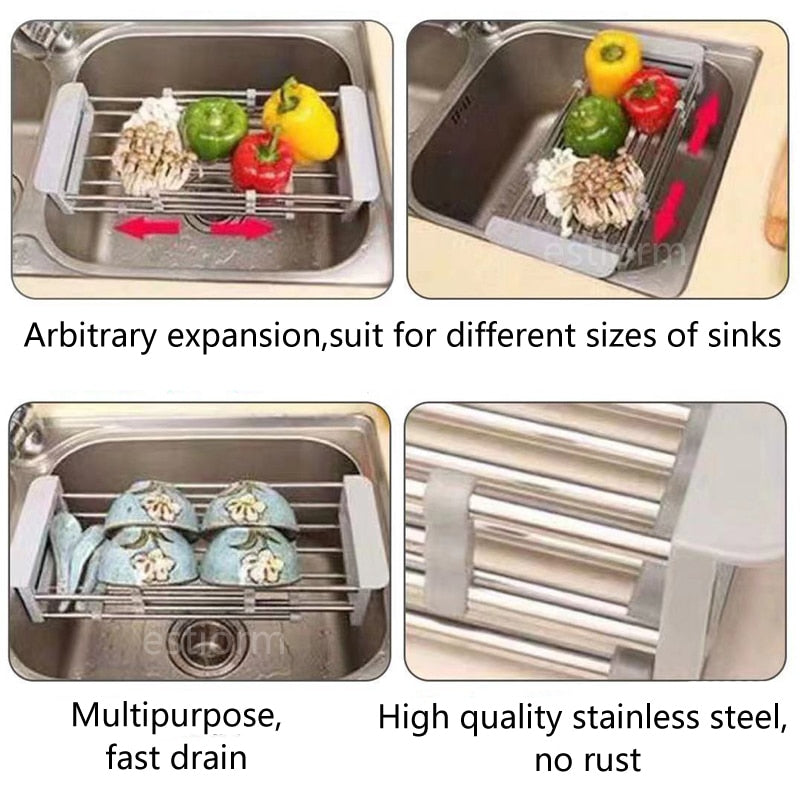 Kitchen Dish Drying Rack,Over Sink Expandable